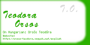 teodora orsos business card